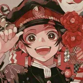 🍃 1fb54388 Tanjiro Kamado Demon Slayer 动漫, 鬼灭之刃, 炭治郎, 灶门, 漫画, 日本, 日语 telegram sticker