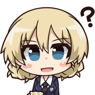 ❓ 963f147e Darjeeling Girls und Panzer Anime, Charakter, Süß, Blond, Girls und Panzer telegram sticker
