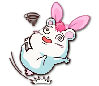 💫 0994fbe6 仓鼠, 晕, 卡通, 动物, 可爱, 掉落, 动画 whatsapp sticker