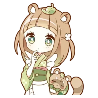 Тануки-тян - @tg_sticks telegram stickers