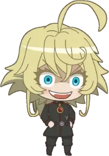 😱 2b27a97b Tanya Degurechaff Saga of Tanya the Evil Anime, Manga, Chibi, Uniforme militaire, Isekai, Guerre, Tanya, Saga de Tanya la Mal telegram sticker