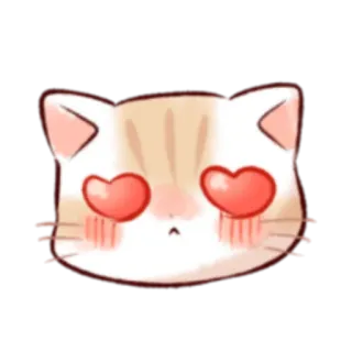 😍 6f3aefeb แมว, หัวใจ, ความรัก, สัตว์, น่ารัก, คาวาอิ telegram sticker