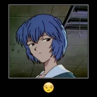 🌊 5a0bd87e Rei Ayanami Neon Genesis Evangelion アニメ, キャラクター, 綾波レイ, エヴァンゲリオン, 悲しい telegram sticker
