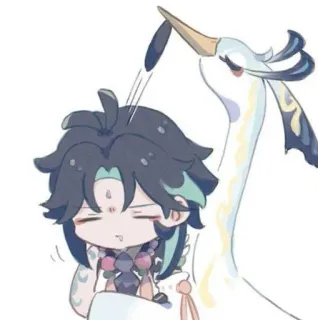 🌟 6def99ff Xiao Genshin Impact Anime, Videogame, Sticker, Genshin Impact, Xiao, Schattig, Chibi telegram sticker