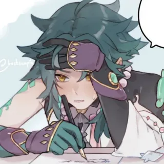 🌟 7d9df878 Xiao Genshin Impact Xiao, Genshin Impact, Anime, Spel, Personage, Tekening telegram sticker