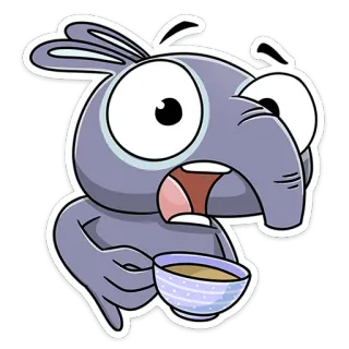 😳 41ffc1ab cartoon, animal, drinking, coffee, cute, funny, sticker telegram sticker