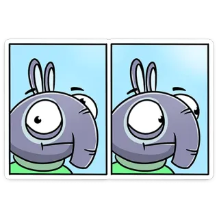 😐 83986155 cartoon, character, bunny, animal, cute, sticker telegram sticker