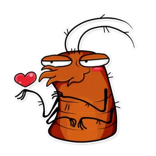 😘 016d6553 insetto, insetto, amore, cuore, cartone animato, divertente telegram sticker