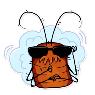 😎 c267a314 insetto, occhiali da sole, cool, cartone animato, insetto, adesivo telegram sticker