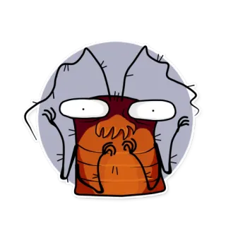 😨 cacd751e sticker, cartone animato, mostro, insetto, creatura, divertente telegram sticker