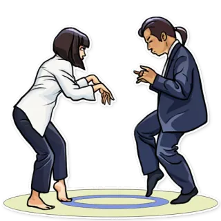 🕺 fb85d84f ダンス, カップル, イラスト, 漫画, アート, 文化 telegram sticker