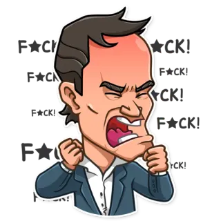 🤬 3f6d2c37 angry, annoyed, upset, frustrated, stress, emotion telegram sticker