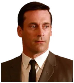 😐 c8495a1a Don Draper Mad Men Mann, Anzug, Krawatte, Figur, Porträt telegram sticker