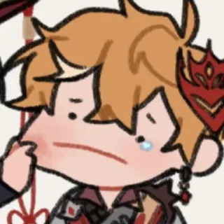 🥨 de3f591d Tartaglia Genshin Impact Tartaglia, Childe, Genshin Impact, Video game, Anime, Stiker, Lucu, Fanart telegram sticker