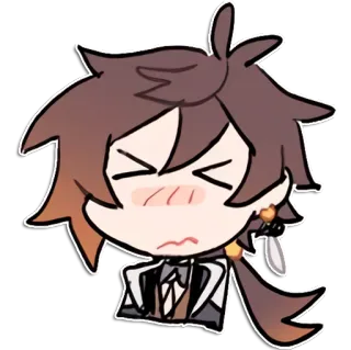 🥵 193c1839 Zhongli Genshin Impact Genshin Impact, Zhongli, Anime, Video game, Karakter, Stiker telegram sticker