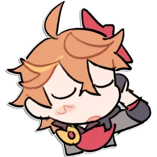 😪 5a92b571 Tartaglia Genshin Impact chibi, anime, game, tartaglia, genshin impact, stiker telegram sticker