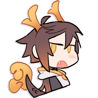 😠 c7c5b5f2 Zhongli Genshin Impact Anime, Chibi, Genshin Impact, Zhongli, Karakter video game, Kartun telegram sticker