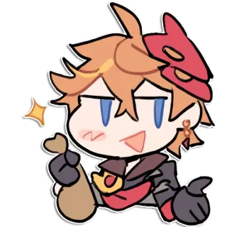 💰 e86bde05 Tartaglia Genshin Impact chibi, genshin impact, tartaglia, anime, video game, imut telegram sticker