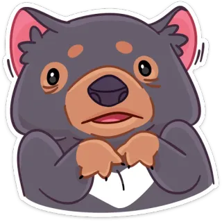 😳 891309b5 Tasmanian Devil Looney Tunes カートゥーン, タスマニアデビル, 動物, かわいい, タズ, ルーニー・テューンズ telegram sticker