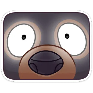 👀 ed5805b5 動物, 犬, 漫画, ペット, 顔 telegram sticker