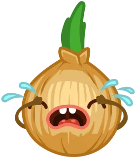 😭 231839fe 洋葱, 哭, 伤心, 蔬菜, 卡通, 表情符号 telegram sticker