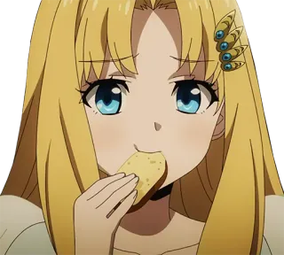 😋 191d28f2 Filo The Rising of the Shield Hero anime, cute, girl, food telegram sticker