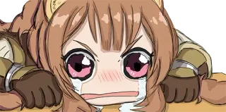 😭 4b2e3b4d Raphtalia Rising of the Shield Hero anime, crying, sad, Raphtalia, Rising of the Shield Hero telegram sticker
