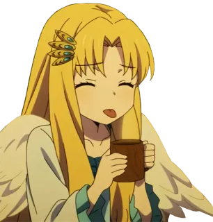 😝 95d70d14 Filo The Rising of the Shield Hero anime, cute, filo, rising of the shield hero, bird, drink telegram sticker