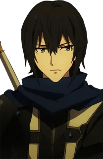 😕 daa3704a anime, character, sword, male, brunette telegram sticker