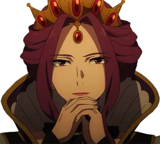 🤔 fd65e288 anime, queen, crown, female, character telegram sticker