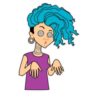 Tattooed Girl by @inkbe telegram stickers