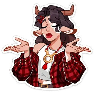 ⭐ 17b48d21 Телец, Зодиак, Гороскоп, Антропоморфный, Астрология, Мультфильм, Наклейка telegram sticker