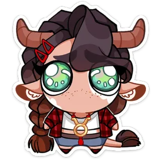 ⭐ c824a2da зодиак, телец, бык, астрология, милый, мультфильм telegram sticker