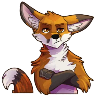 😐 f156c429 fox, animal, furry, cartoon telegram sticker