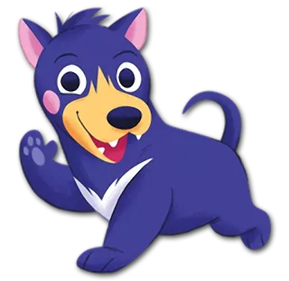 🙋 be578c4f การ์ตูน, สัตว์, สุนัข, เป็นมิตร, ตัวละคร telegram sticker