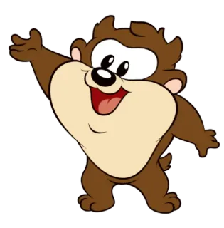 😀 7b29dbc4 Taz Looney Tunes Quỷ Tasmania, Hoạt hình, Em bé, Dễ thương, Nhân vật telegram sticker