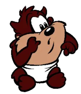 🙃 a7c45d95 Taz Looney Tunes hoạt hình, em bé, Looney Tunes, Quỷ Tasmania, Taz telegram sticker