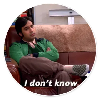 😐 7ae58599 Raj Koothrappali The Big Bang Theory I don't know Raj, Raj Koothrappali, The Big Bang Theory, Je ne sais pas, Pas sûr, Incertain telegram sticker