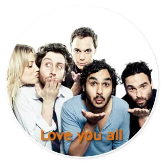 ❤ bd110755 Love you all série tv, comédie, amis, personnages, amour, ensemble telegram sticker