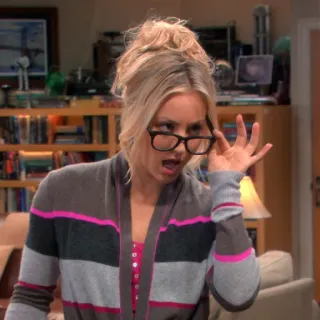 🤓 47132f9c Penny The Big Bang Theory Penny, Kaley Cuoco, The Big Bang Theory, Gafas, Serie de TV telegram sticker