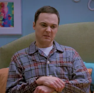 🥱 56051d62 Sheldon Cooper The Big Bang Theory serie tv, personaje, expresión, sitcom telegram sticker