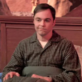 ☹️ 7ffa8e2d Sheldon Cooper The Big Bang Theory sheldon, the big bang theory, sitcom, personaje, pijama telegram sticker