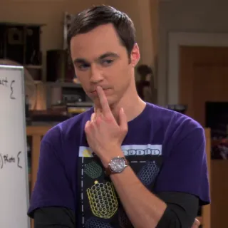 🤔 ac4bcaa2 Sheldon Cooper The Big Bang Theory Sheldon Cooper, The Big Bang Theory, serie de TV, nerd, ciencia telegram sticker