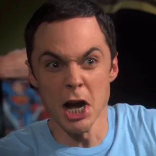 🤬 b01a771f Sheldon Cooper The Big Bang Theory Sheldon, Cooper, The Big Bang Theory, enfadado, serie de TV, personaje telegram sticker