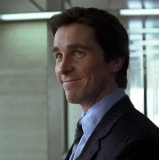 🦇 19459431 Patrick Bateman American Psycho christian bale, attore, film, psicopatico, serial killer telegram sticker