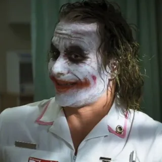 🦇 2063d1d0 The Joker The Dark Knight cattivo, clown, batman, dc comics, criminale telegram sticker