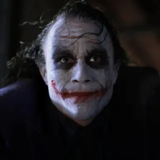 🦇 82c8f422 Joker The Dark Knight cattivo, pagliaccio, pazzo, batman, fumetti, crimine telegram sticker