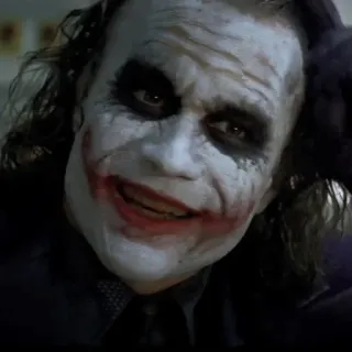 🦇 d1175e53 Joker The Dark Knight cattivo, DC Comics, clown, crimine, male telegram sticker