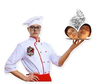 👨 7cac1dd6 chef, cocina, retrato, divertido, equipo, imperio telegram sticker