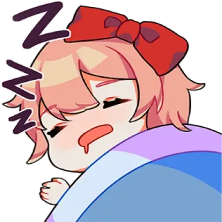 😴 1dcbc456 ZZZ sleeping, anime, cute, tired, zzz, sleepy telegram sticker